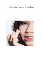 Chọn màu cho son và son bóng pdf