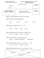 Đề KT toán 5 giữa HK1 năm 2009-2010