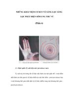 NHỮNG KHÁI NIỆM CƠ BẢN VỀ SÀNG LỌC SÀNG LỌC PHÁT HIỆN SỚM UNG THƯ VÚ (Phần 6) potx