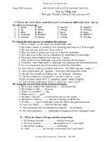 Đề thi thử English-Long Sơn