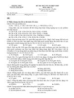 ĐỀ THI THỬ TỐT NGHIỆP THPT MÔN: HÓA 12