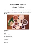 Sáng chủ nhật vui vẻ với bún xào Thái Lan docx