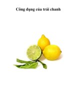 Công dụng của trái chanh pps