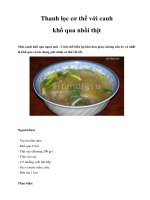 Thanh lọc cơ thể với canh khổ qua nhồi thịt ppsx