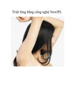 Triệt lông bằng công nghệ NewIPL docx