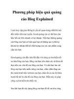 Phương pháp hiệu quả quảng cáo Blog ExplainedLượt truy cập giao thông là yếu ppsx