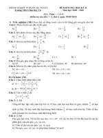 Đề kiểm tra Toán 6 Học kỳ II