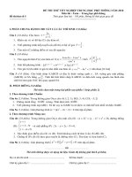 Đề thi thử TNTHPT môn Toán Năm 2010 (Đề số 5)