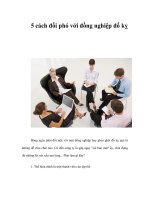 5 cách đối phó với đồng nghiệp đố kỵ ppt