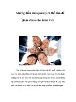 Những điều nhà quản lý có thể làm để giảm stress cho nhân viên ppsx