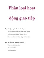Phân loại hoạt động giao tiếp pps