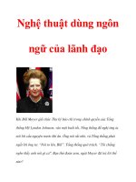 Nghệ thuật dùng ngôn ngữ của lãnh đạo ppt