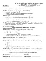 Đề thi thử TNTHPT môn Toán Năm 2010 (Đề số 4)
