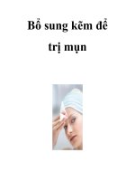 Bổ sung kẽm để trị mụn pps