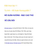 Kiến thức lớp 11 Tự tình – Hồ Xuân Hương-phần 7 pps