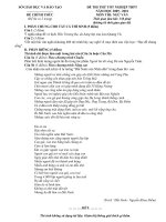 ĐỀ ĐÁP ÁN THI THỬ TỐT NGHIỆP THPT MÔN NGỮ VĂN