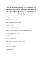 Thủ tục thẩm định, phê duyệt cho vay giải quyết việc làm đối với cơ sở sản xuất, kinh doanh thuộc nguồn vốn do UBND tỉnh quản lý mức cho vay trên 30 triệu đến 100 triệu đồng potx