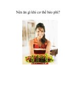 Nên ăn gì khi cơ thể béo phì? docx