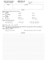 Kiểm tra 45'''' Toán 7 (Số 03)