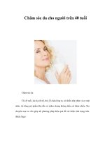 Chăm sóc da cho người trên 40 tuổi pptx