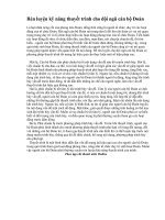 KỸ NĂNG THUYẾT TRÌNH CỦA CÁN BỘ ĐOÀN