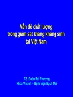 Vấn đề chất lượng trong giám sát kháng kháng sinh tại việt nam