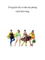 10 nguyên tắc cơ bản tạo phong cách thời trang pptx