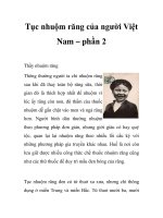 Tục nhuộm răng của người Việt Nam – phần 2 pdf