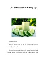 Cho bàn tay mềm mịn trắng ngần pot