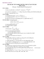 Đề Toán TN Trường Lê Lợi