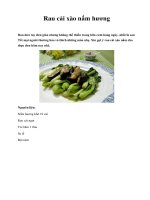 Rau cải xào nấm hương Rau dưa tuy đơn giản nhưng không thể thiếu trong bữa cơm ppt