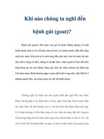 Khi nào chúng ta nghĩ đến bệnh gút (gout)? doc