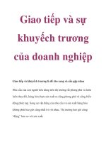 Giao tiếp và sự khuyếch trương của doanh nghiệp pptx