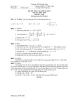 Đề thi thử vào THPT& Đáp án