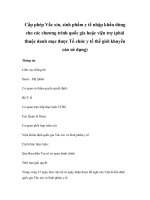 Cấp phép Vắc xin, sinh phẩm y tế nhập khẩu dùng cho các chương trình quốc gia hoặc viện trợ (phải thuộc danh mục được Tổ chức y tế thế giới khuyến cáo sử dụng) potx