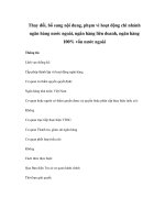 Thay đổi, bổ sung nội dung, phạm vi hoạt động chi nhánh ngân hàng nước ngoài, ngân hàng liên doanh, ngân hàng 100% vốn nước ngoài ppsx