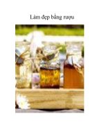 Làm đẹp bằng rượu ppt