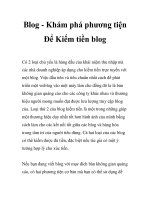 Blog - Khám phá phương tiện Để Kiếm tiền blog potx