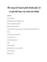 Bổ sung kế hoạch phát hành giấy tờ có giá dài hạn của năm tài chính pps