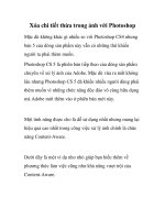 Xóa chi tiết thừa trong ảnh với Photoshop doc