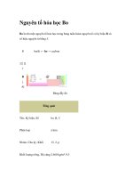 Nguyên tố hóa học Bo Bo là tên một nguyên tố hóa học trong bảng tuần hoàn docx