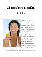 Chăm sóc răng miệng khi ăn pps