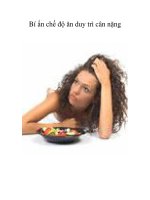 Bí ẩn chế độ ăn duy trì cân nặng doc