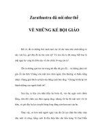 VỀ NHỮNG KẺ BỘI GIÁO - Zarathustra đã nói như thế ppsx