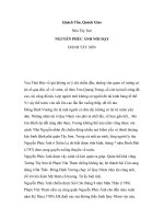 NGUYỄN PHÚC ÁNH NỔI DẬY ÐÁNH TÂY SƠN pptx