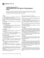 Designation: C 475 – 94 Standard Speciﬁcation for Joint Compound and Joint Tape for Finishing docx