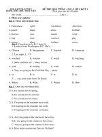 Đề thi thử anh văn 5 - V1 09-10