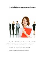 4 cách để nhanh chóng được tuyển dụng docx