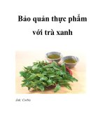 Bảo quản thực phẩm với trà xanh pdf
