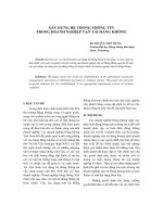 XÂY DỰNG HỆ THỐNG THÔNG TIN TRONG DOANH NGHIỆP VẬN TẢI HÀNG KHÔNG pdf